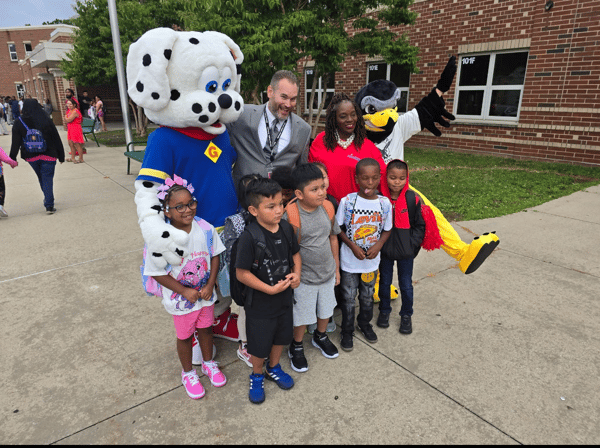 Gilby and Superintendent Outley Visit